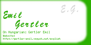 emil gertler business card